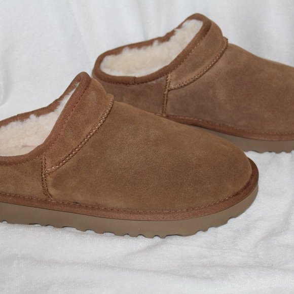NIB WOMEN UGG Classic Suede Slippers CHESTNUT - Picture 8 of 9